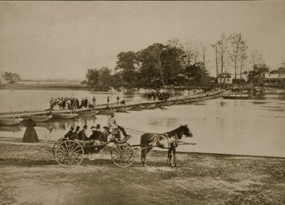 Pontoon-Brücke zwischen Georgetown und Anaconda Island, 1861-65 von Mathew B. Brady